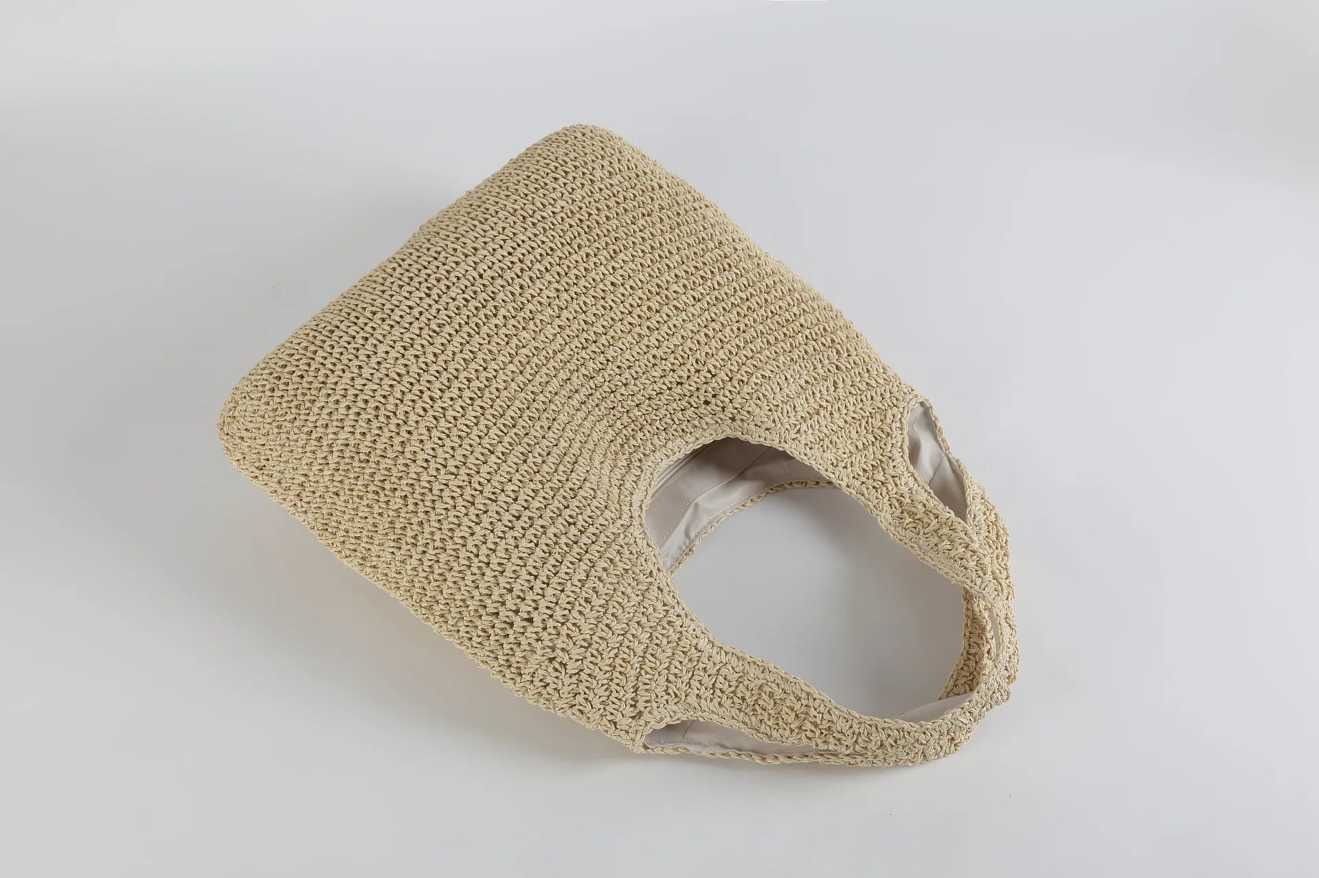 Nord & Sage – Geflochtene Strohtasche mit Schulterriemen & Reißverschluss für Sommer & Strand