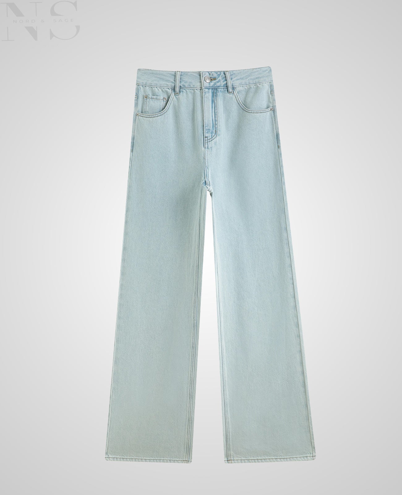 Nord & Sage – High-Waist Straight Jeans mit Washed-Effekt & schmalem Fit (Sommer 2025)