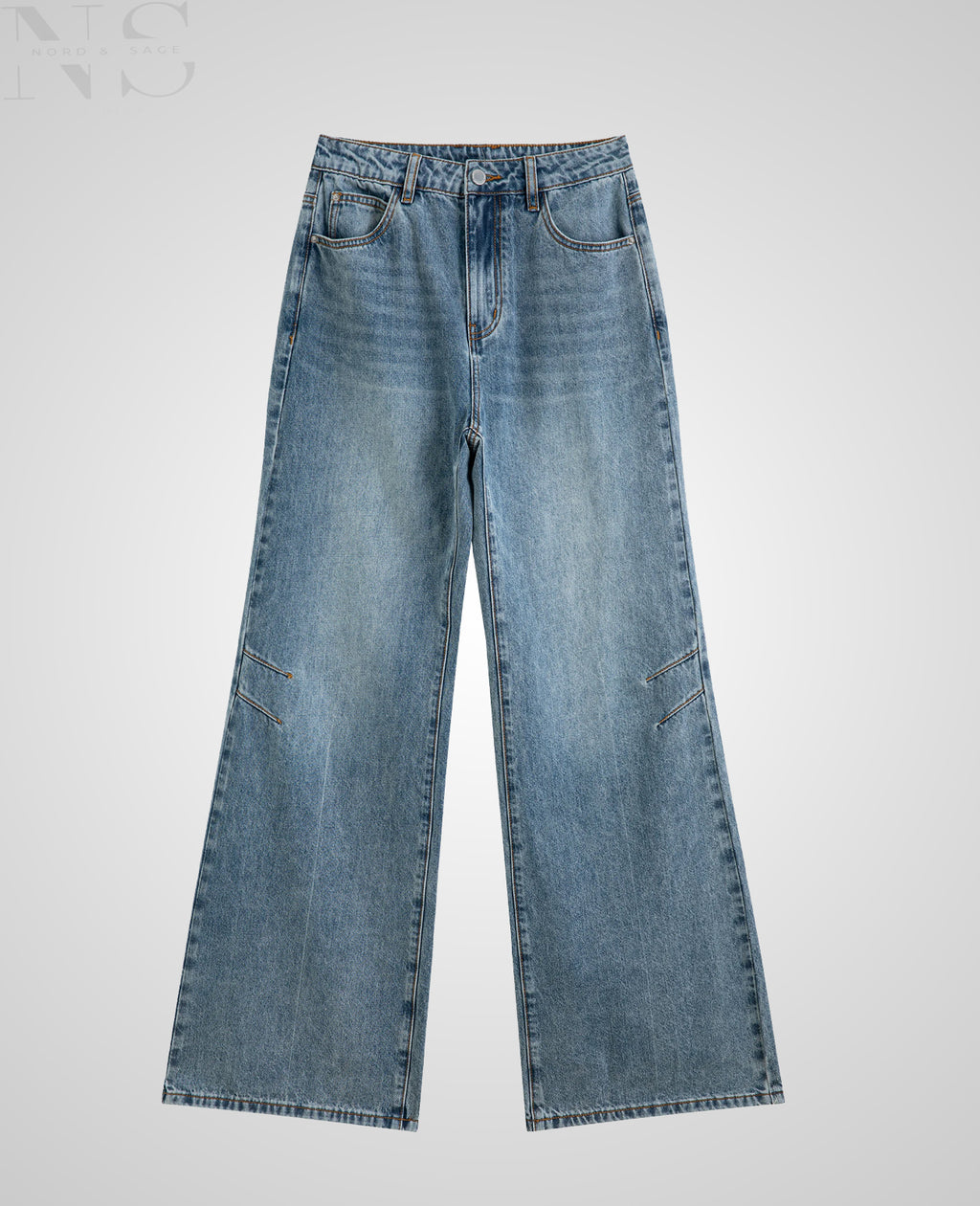 Nord & Sage – Elegante High-Waist Flared Jeans mit Beinverlängerungseffekt (Sommer 2025)