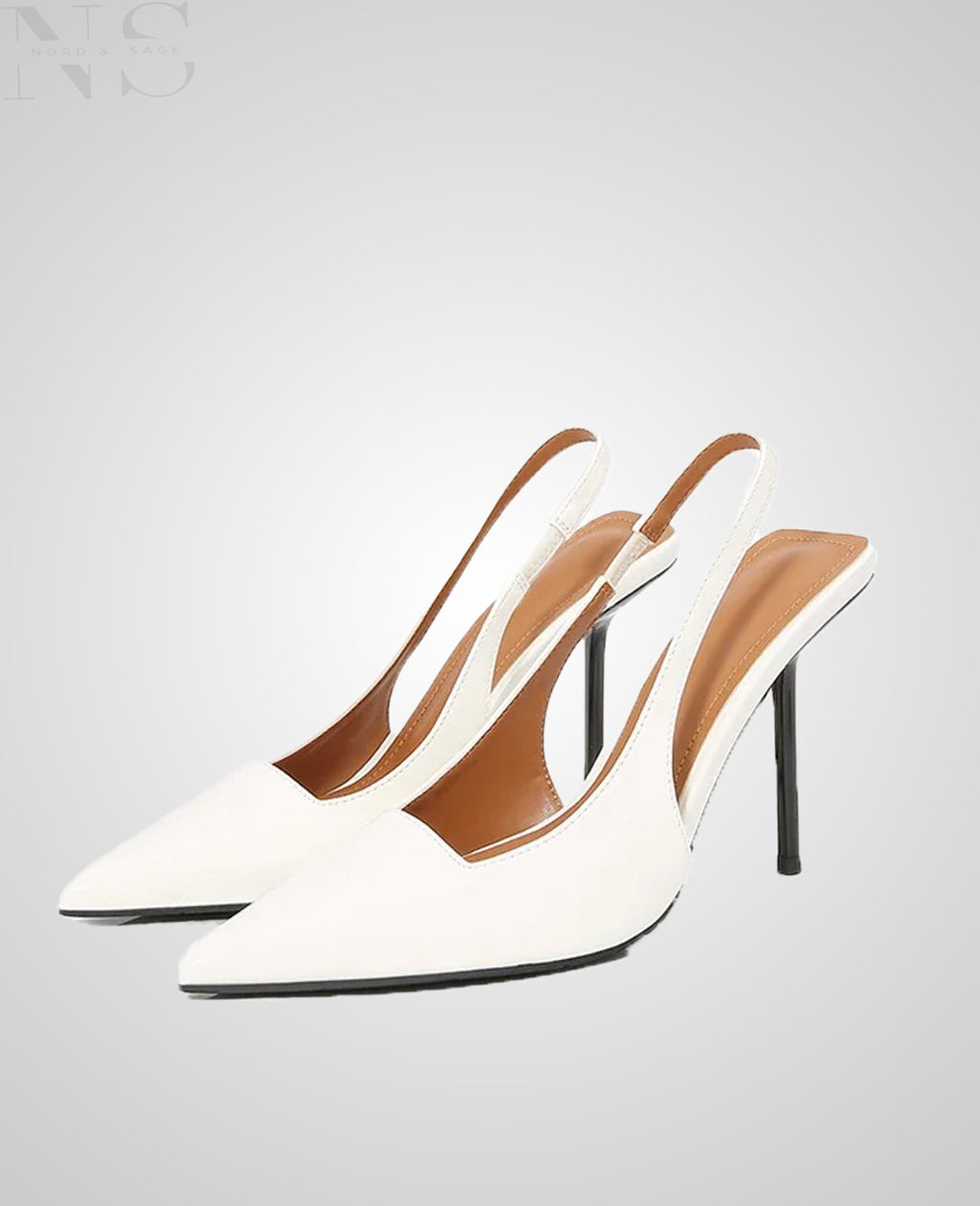 Nord & Sage – Elegante Slip-On Mules mit spitzer Kappe & Cut-Out-Design (Spring Edition)